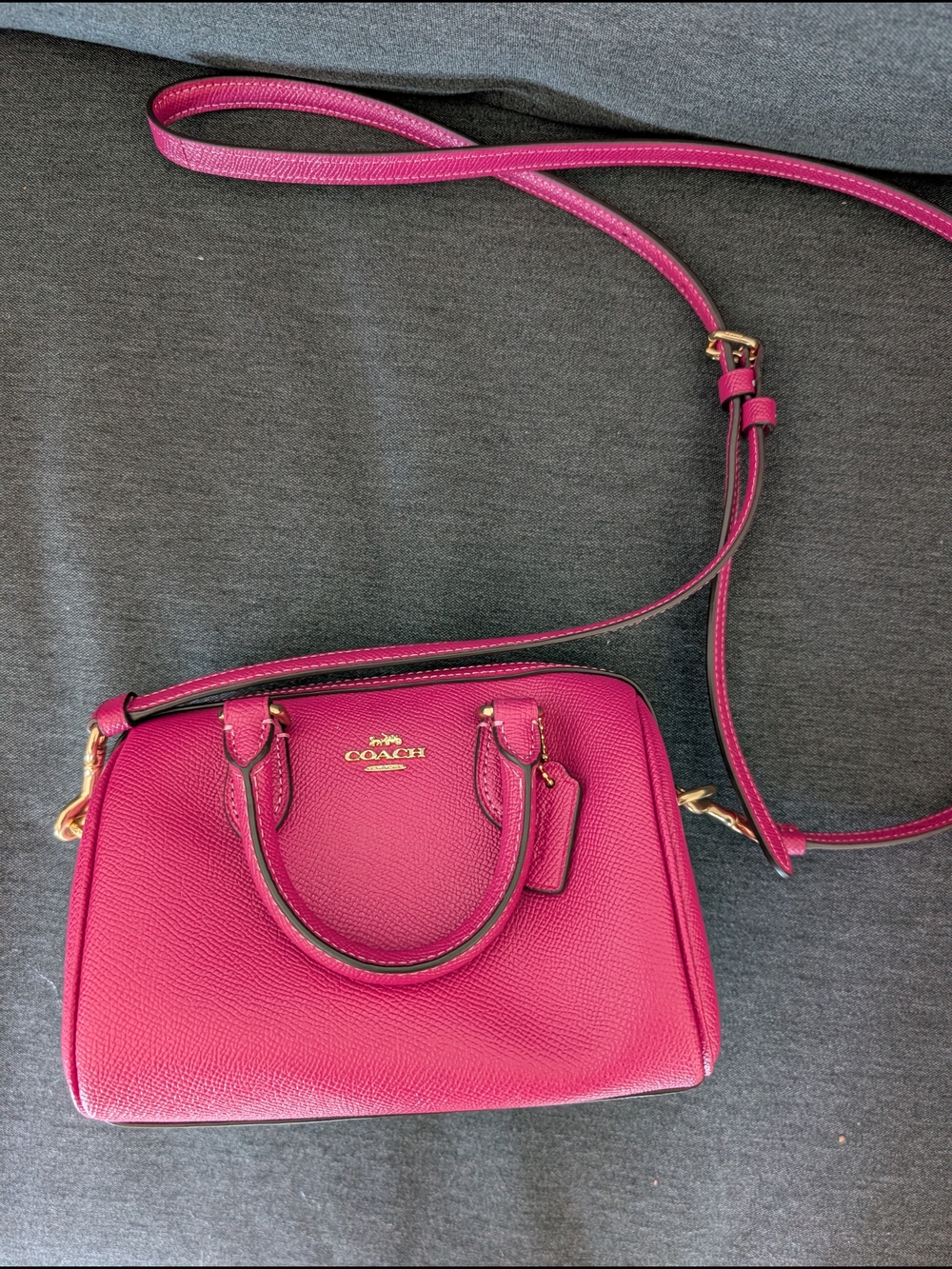 Coach Mini Satchel Crossbody Bag in Raspberry Pink